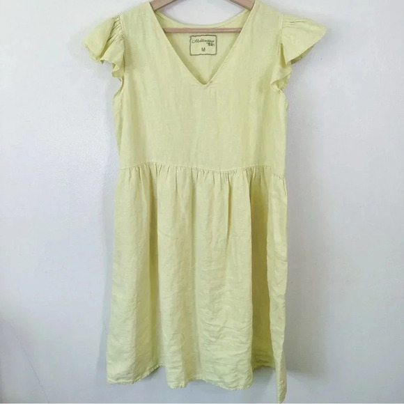 Abito Ruffle  Sleeve Linen Relaxed Fit Dress - Picture 5 of 16